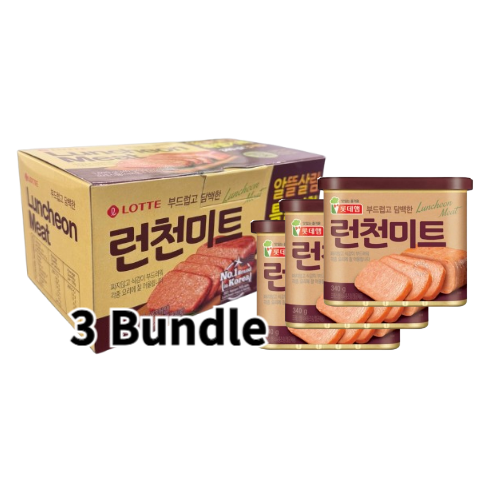 Lotte Luncheon Meat (3Bundle) 340g*3/8