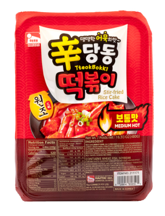 RICE CAKE WITH SAUCE(SPICY) 480g*18