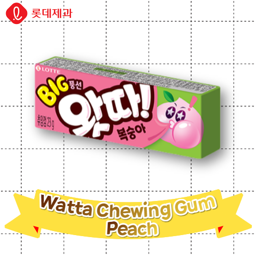 Watta Chewing Gum Peach 23g*16