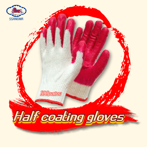 Half coating gloves 100pairs