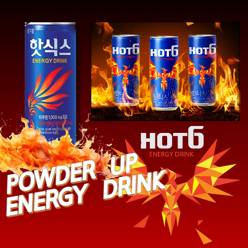 Lotte HOT6 Energy drink 250ml*6/5