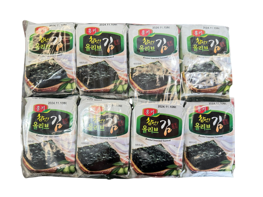 HONGKI OLIVE OIL SEASONED SEAWEED 16pack