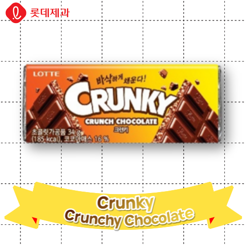 Lotte Snack_Crunky 34g*48