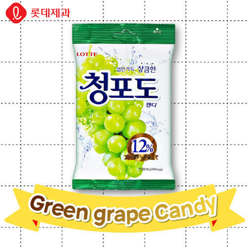 Lotte Snack_Green grape candy 153g*20