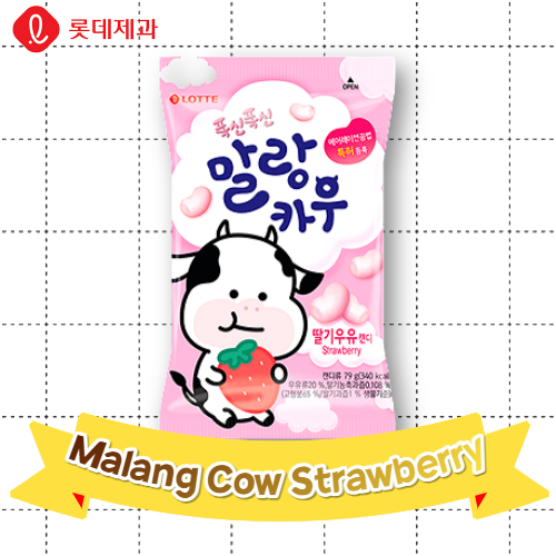 Lotte Snack_Malang Cow Strawberry 79g*20