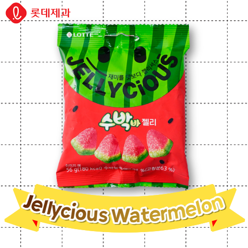 Lotte Snack_Jellycious Watermelon (56g*8)*4