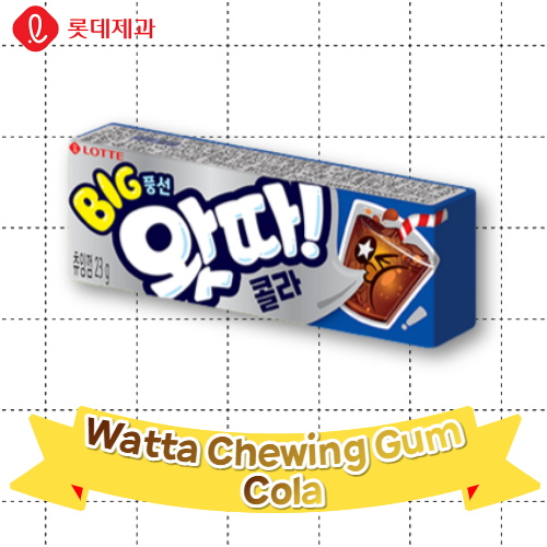 Lotte Snack_Watta Chewing Gum Cola 23g*16